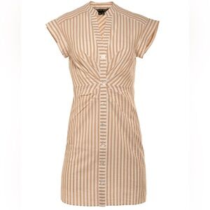 Veronica Beard Giuliana Seersucker dress in Camel